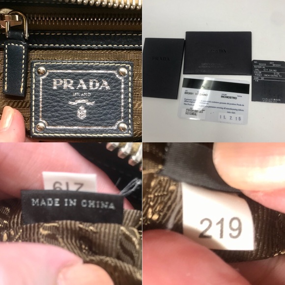 Prada Blue Vitello Daino Embossed Leather Satchel - Picture 8 of 8